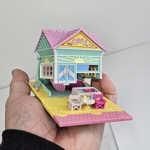 Vintage Polly Pocket Bluebird 1993 Beach Cafe Playset - No Figures, As Shown